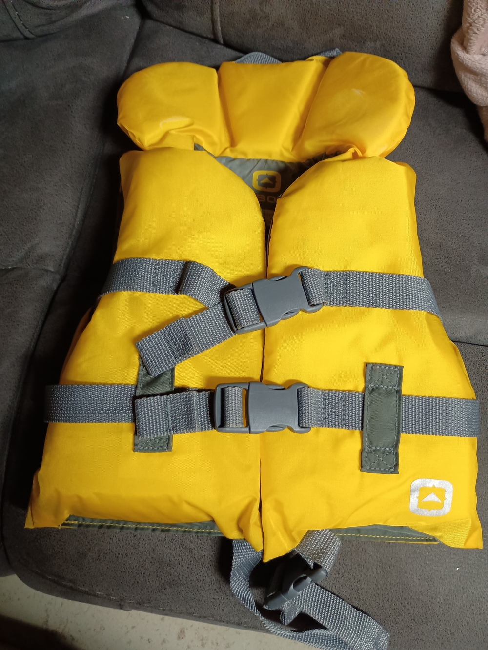 Outbound Kids Yellow Swim Vest with Adjustable Gray Straps Baby Infant #2